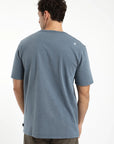 Polera manga corta hombre Plain azul heavyweight - Algodón orgánico