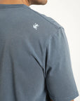 Polera manga corta hombre Plain azul heavyweight - Algodón orgánico - Frøens