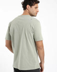 Polera manga corta hombre Plain verde claro - Algodón orgánico
