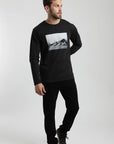Polera manga larga hombre Foto negro - Algodón orgánico - Frøens