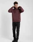 Polerón hombre Hoodie burdeo - Algodón orgánico - Frøens