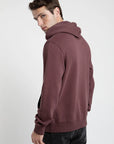 Polerón hombre Hoodie burdeo - Algodón orgánico - Frøens