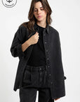 Blusa manga larga denim grafito - Algodón orgánico - Frøens
