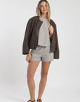 Short mujer aria stripes beige Froens
