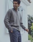 Short hombre lino azul Froens