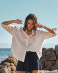Short mujer Bahía azul - Lino - Frøens