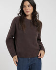 Chaleco mujer Jacinto café - Lana reciclada