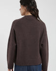 Chaleco mujer Jacinto café - Lana reciclada