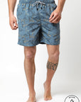 Traje de baño hombre Jungla azul - Nylon reciclado