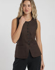 Vest mujer olivia café Froens