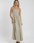 Vestido largo panal beige Froens
