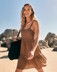 Vestido corto Camelia camel - Frøens