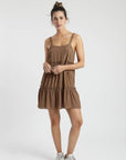 Vestido corto Camelia camel - Frøens
