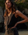Blusa vest Sandalo negro - Frøens