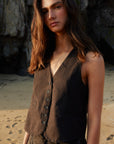 Blusa vest Sandalo negro - Frøens