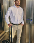 Label - Camisa manga larga york mini check rosado