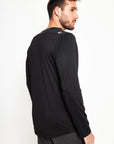 Polera manga larga hombre MTB negro - Poliéster reciclado - Frøens