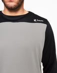 Polera manga larga hombre MTB gris - Poliéster reciclado - Frøens
