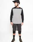 Polera manga larga hombre MTB gris - Poliéster reciclado - Frøens