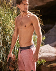 Traje de baño hombre surf Flora coral - Poliéster reciclado