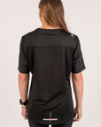 Polera mujer MTB negro - Poliéster reciclado - Frøens