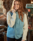 Chaqueta mujer sin mangas celeste - Frøens