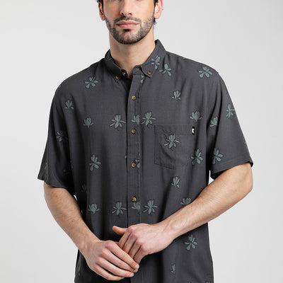 Camisa manga corta Magnolia grafito