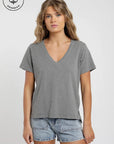 Polera mujer Basic gris - Algodón orgánico