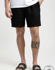 Short hombre Lino negro