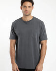 Polera manga corta hombre Bolsillo grafito - Algodón orgánico