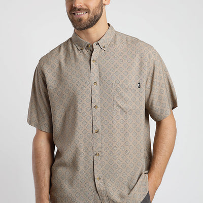 Camisa manga corta Tile Camel