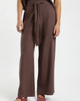 Pantalón mujer Mara café - Lino