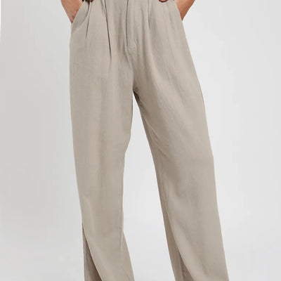 Pantalón mujer Palazzo beige