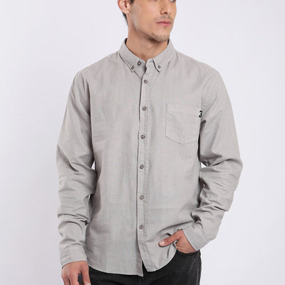 Camisa manga larga Basic gris - Algodón orgánico