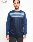Polera manga larga hombre MTB  AZUL - Poliéster reciclado - Frøens