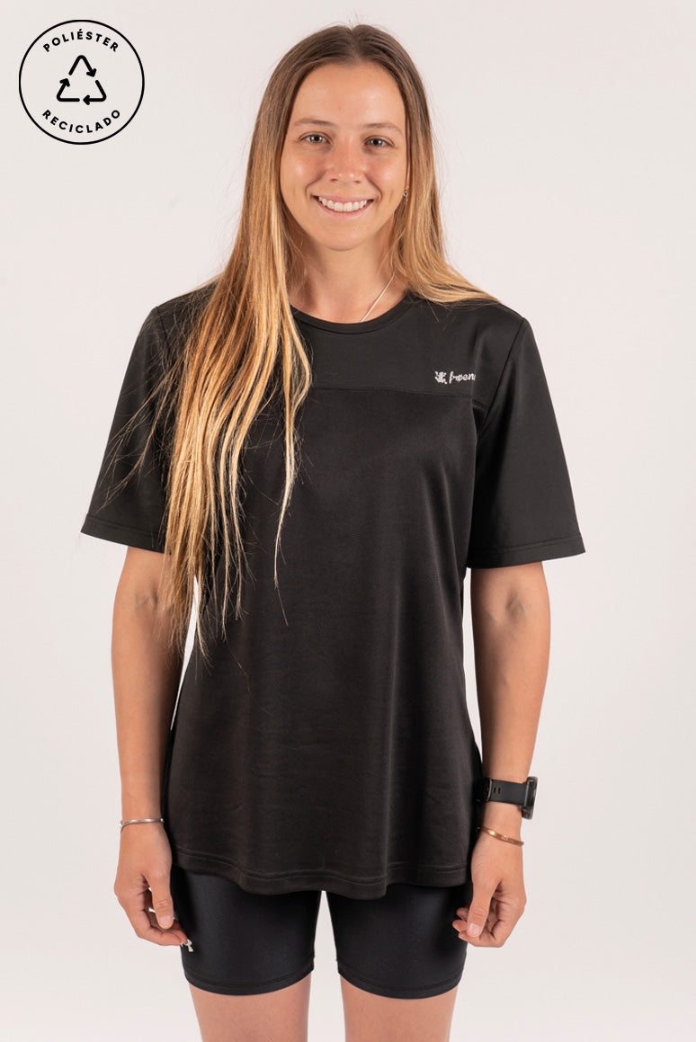 Polera mujer MTB negro - XS