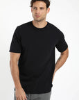 Polera manga corta hombre Plain negro - Algodón orgánico