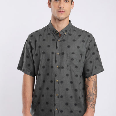 Camisa manga corta Viscosa Sol negro