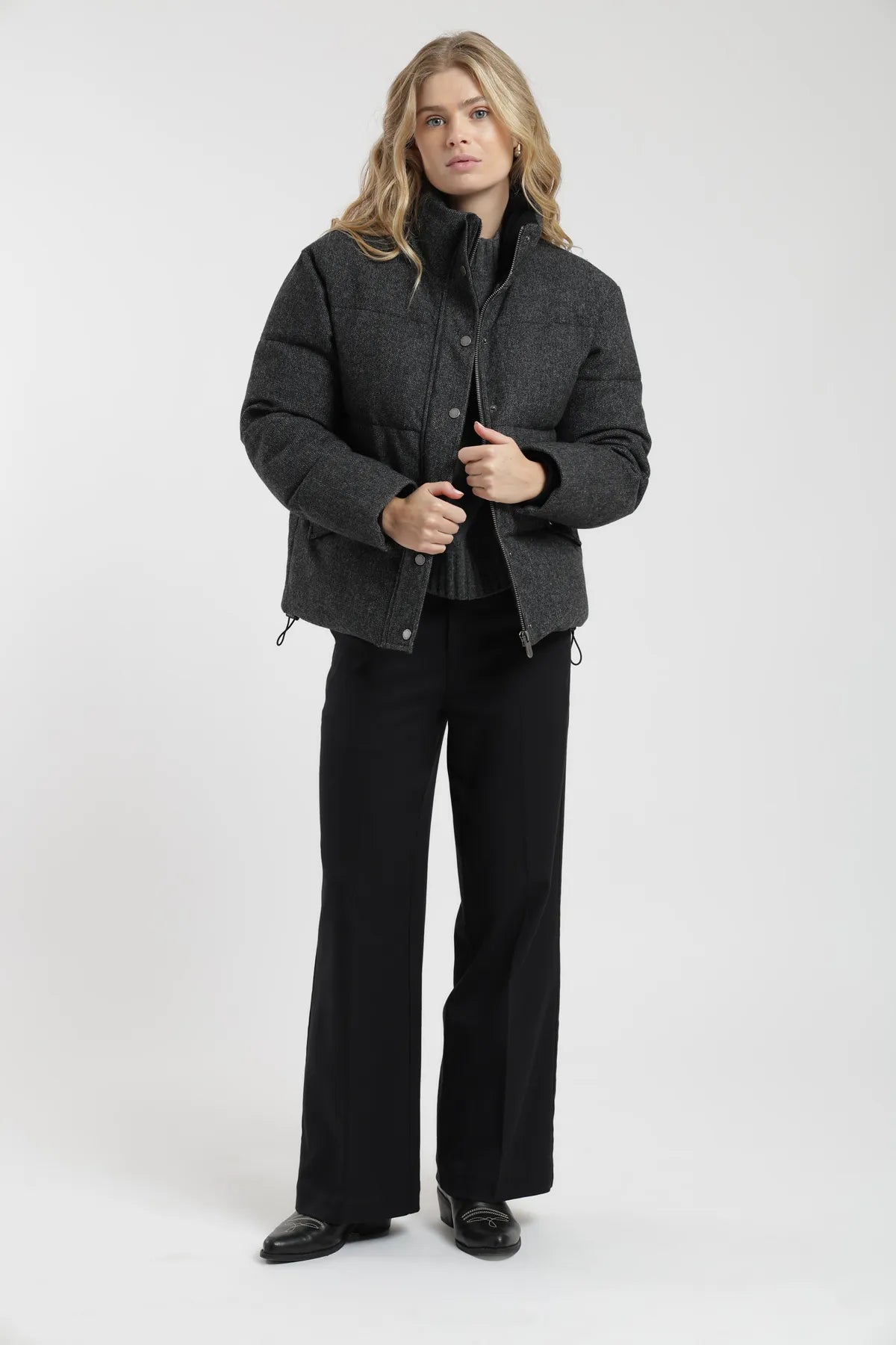 Chaqueta mujer Mila grafito - Lana