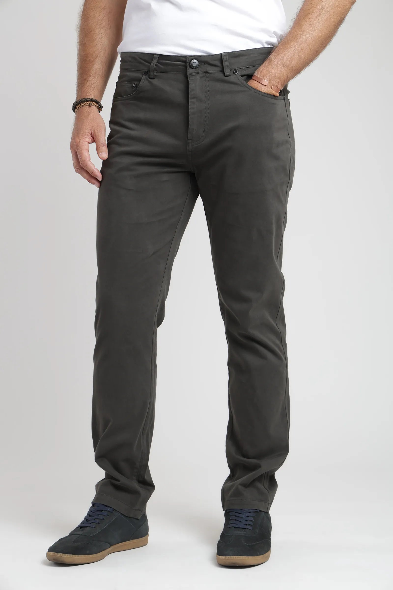 Label - Pantalón hombre Shaper negro algodón orgánico