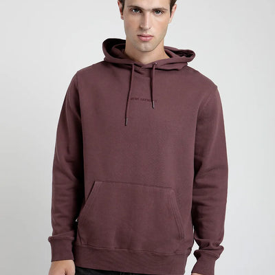 Polerón hombre Hoodie burdeo - Algodón orgánico