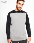 Polera manga larga hombre MTB gris - Poliéster reciclado