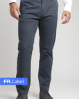Label - Pantalón hombre Chino azul algodón orgánico