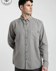 Camisa manga larga Basic gris - Algodón orgánico + lino