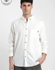 Camisa manga larga Basic blanco - Algodón orgánico + lino