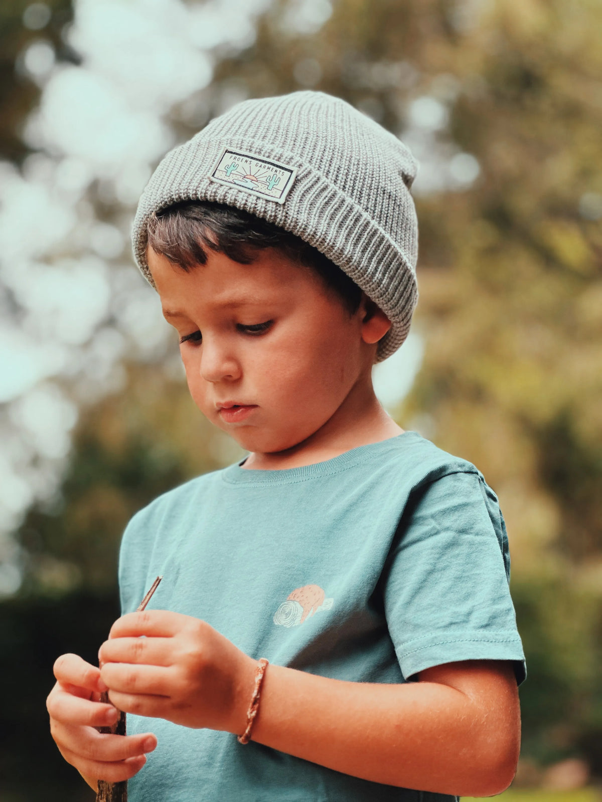Beanie kids paine gris- Poliéster reciclado - Frøens