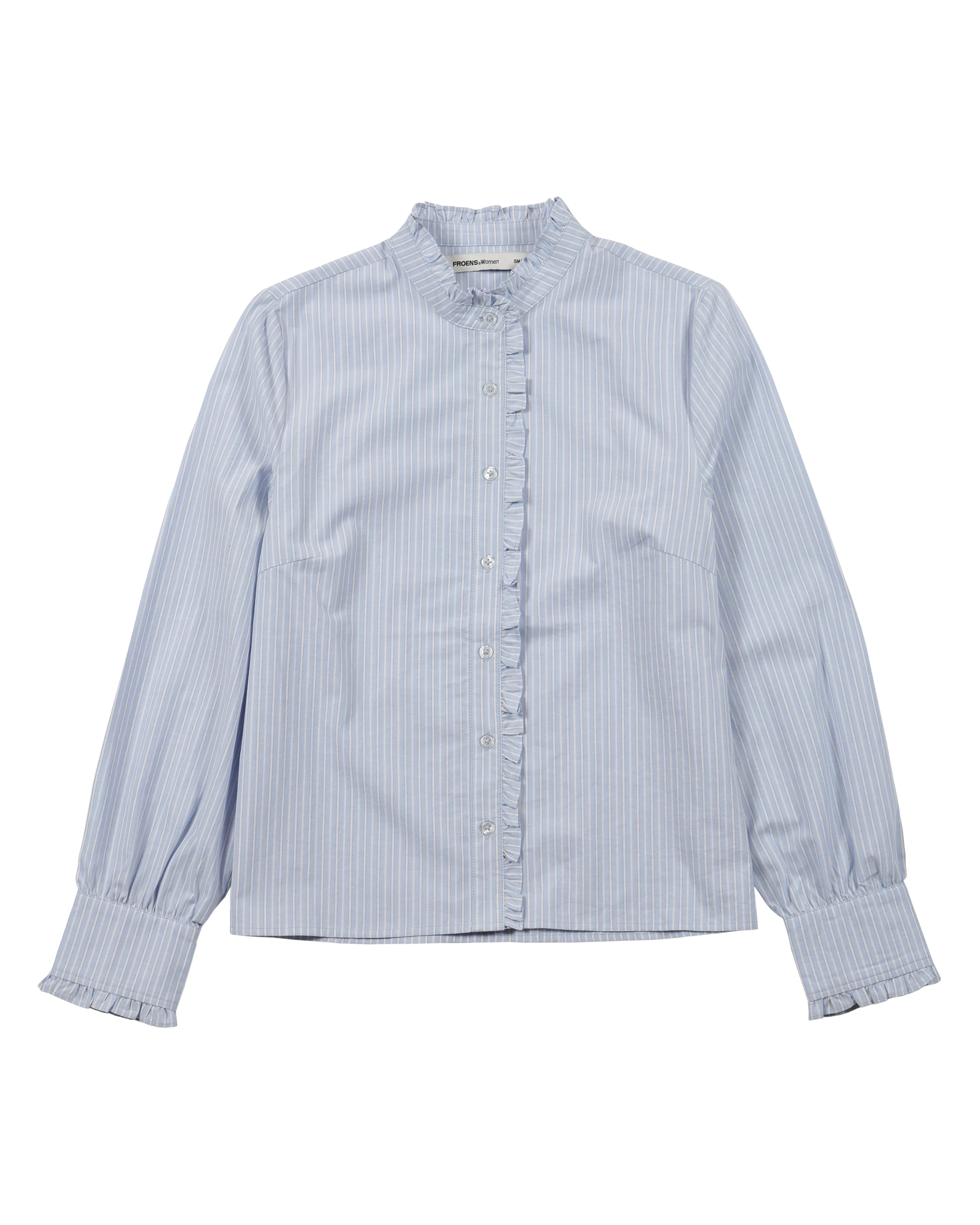 Blusa manga larga Ellie rayas celeste