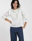 Blusa manga larga Mia blanco