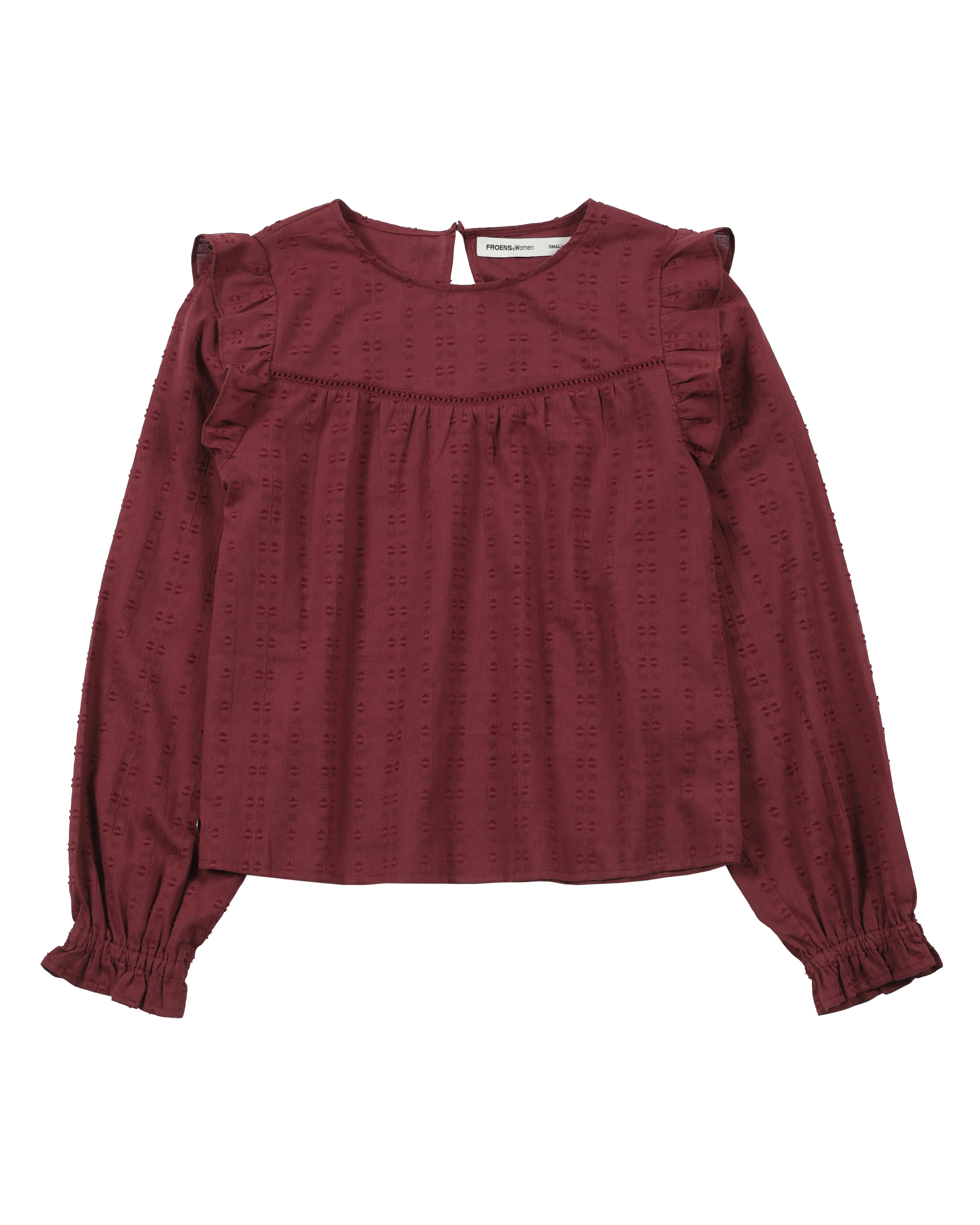 Blusa manga larga Mia burdeo