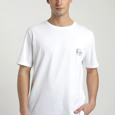 Polera manga corta hombre Bungalow blanco - Algodón orgánico